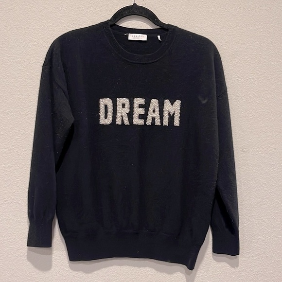 Sandro Paris| Charles Dream Pearl Wool Cashmere Blend Black Sweater| Small/1 - Picture 2 of 7